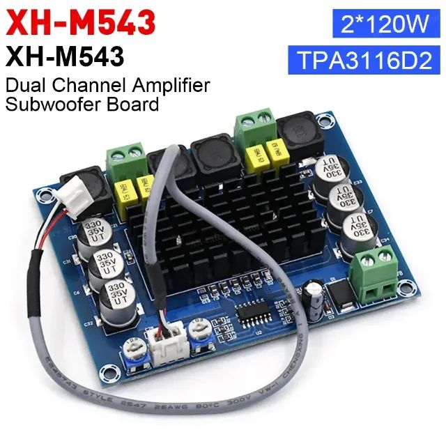 Placa Amplificador 120w Rms X 2 Canais Tpa3116 D2 12 A 26v - Foto 5