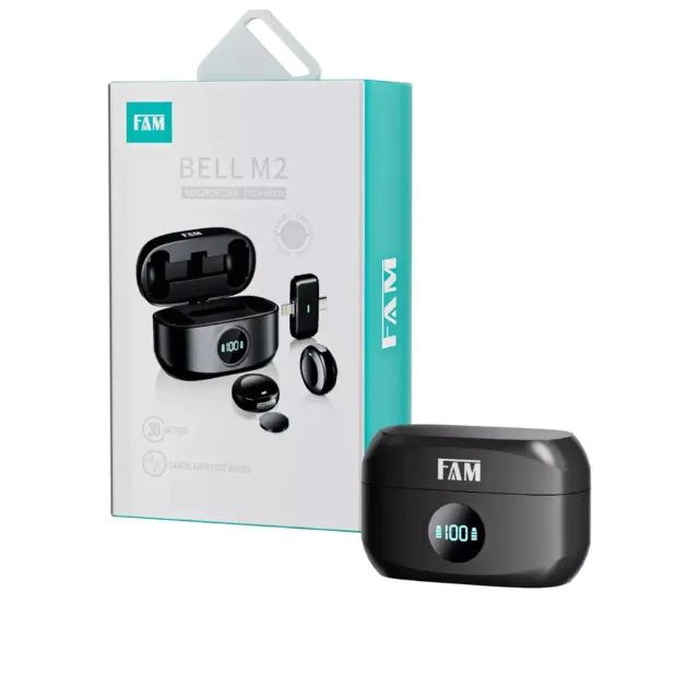 Microfone Sem Fio Lapela Magnético 2 In 1 Tipo C E Lightning - Foto 5