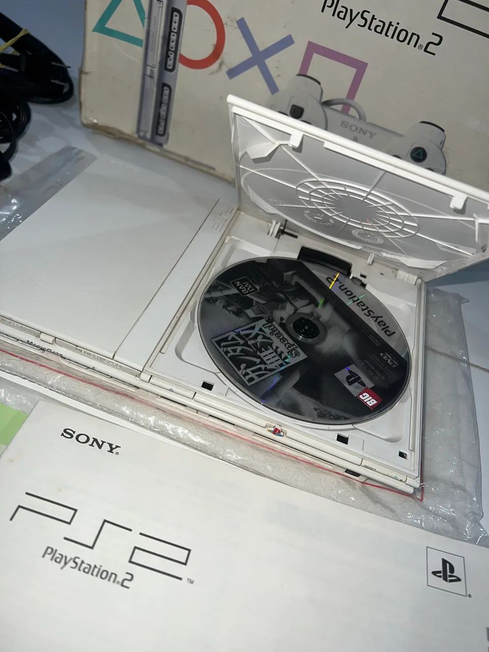 Ps2 slim ceramic white na caixa - Foto 4