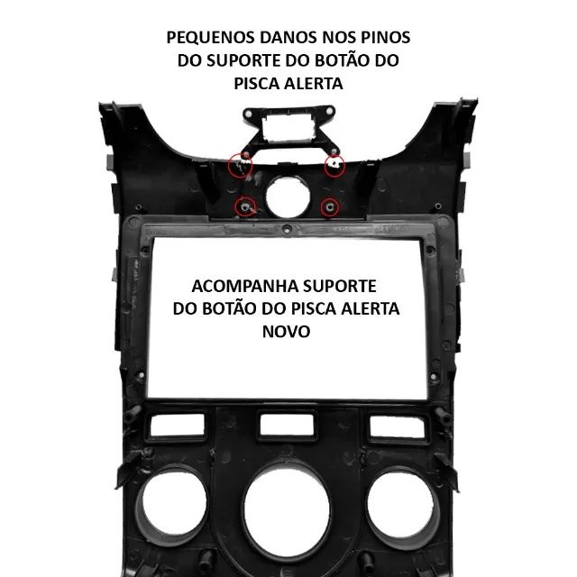 Moldura para Multimídia Kia Cerato 2009 a 2012 9 polegadas Preto  - Foto 2