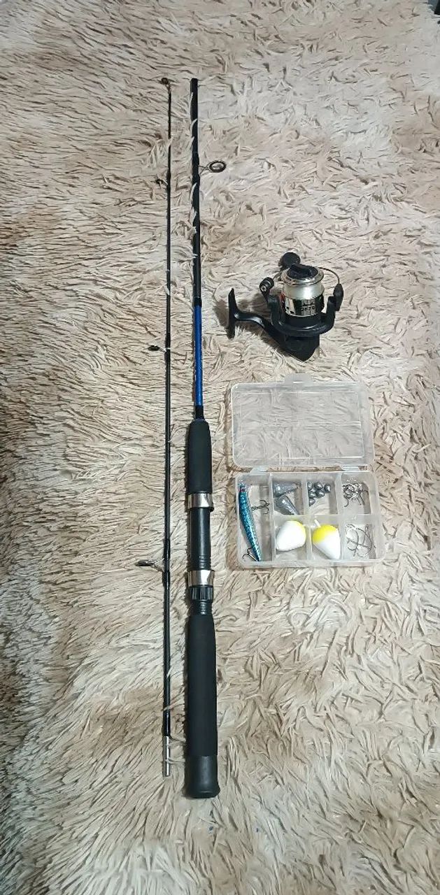 Kit de pesca vara e molinete 