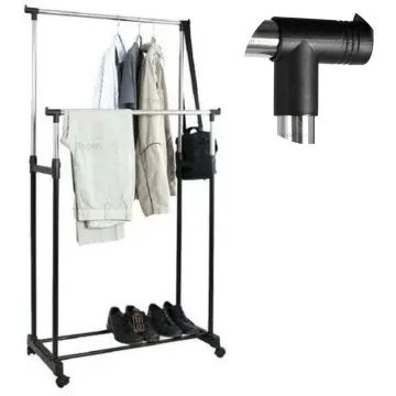 Arara Dupla Regulável Inox Com Sapateira e Rodinhas _ CS171 - Foto 2