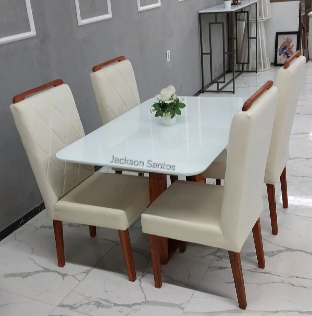 Conjunto Mesa de Jantar com 4 Cadeiras - Foto 4