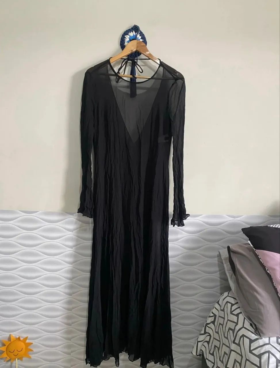 Vestido seda preto Osklen - Foto 3