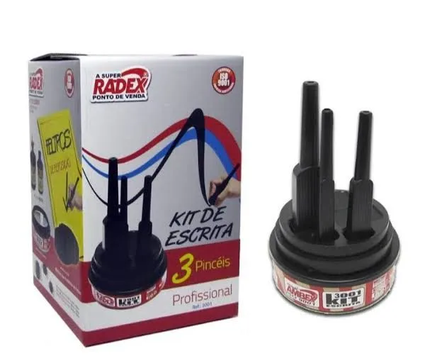 Kit de Escrita Profissional com 3 Pincéis Radex