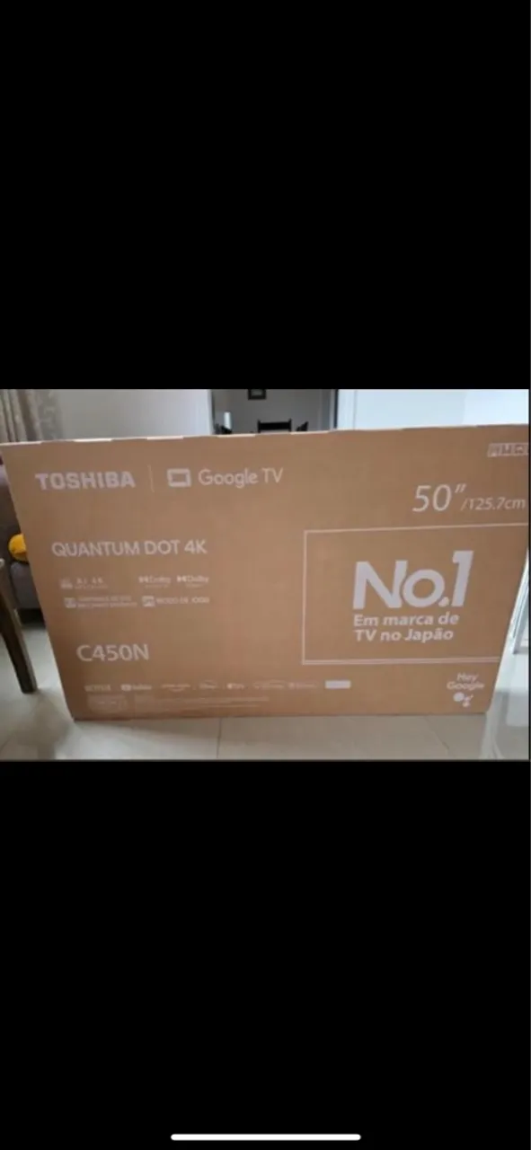 Smart TV QLED 50" 4K Toshiba com comando de voz