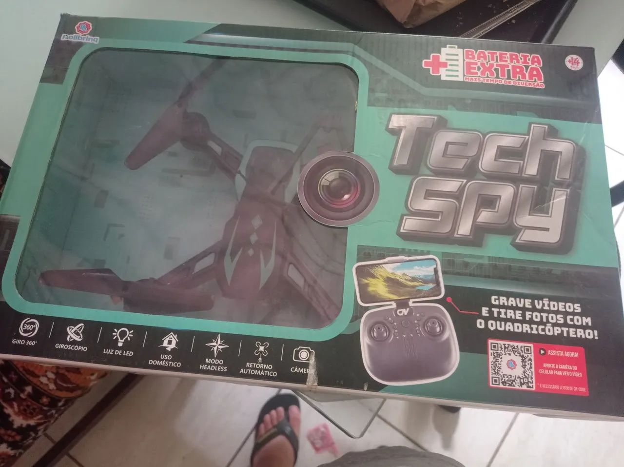 Drone Tech Spy com Câmera e Controle Remoto