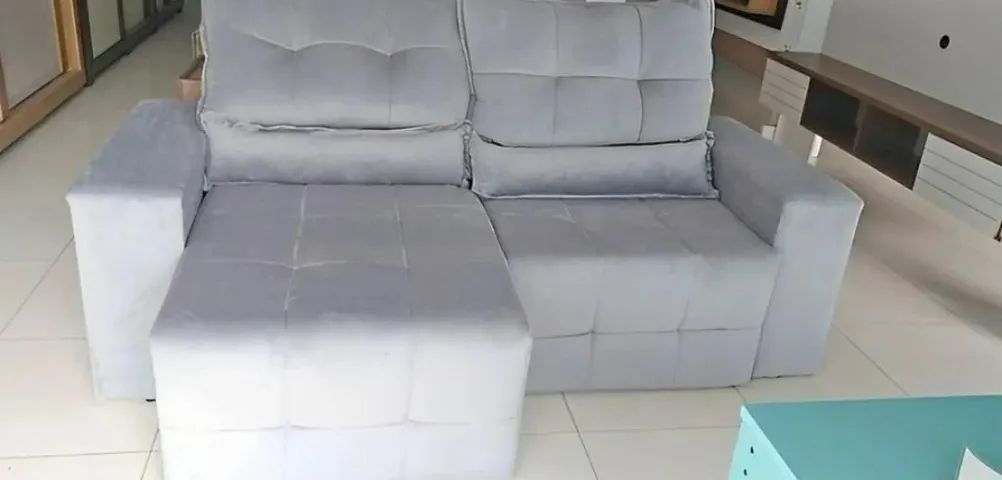 Sofá Retrátil e Reclinável Lisboa Cinza - Foto 3