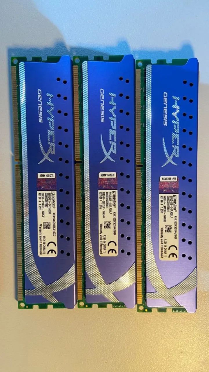 Memórias RAM Kingston HyperX e Kingston (16GB)