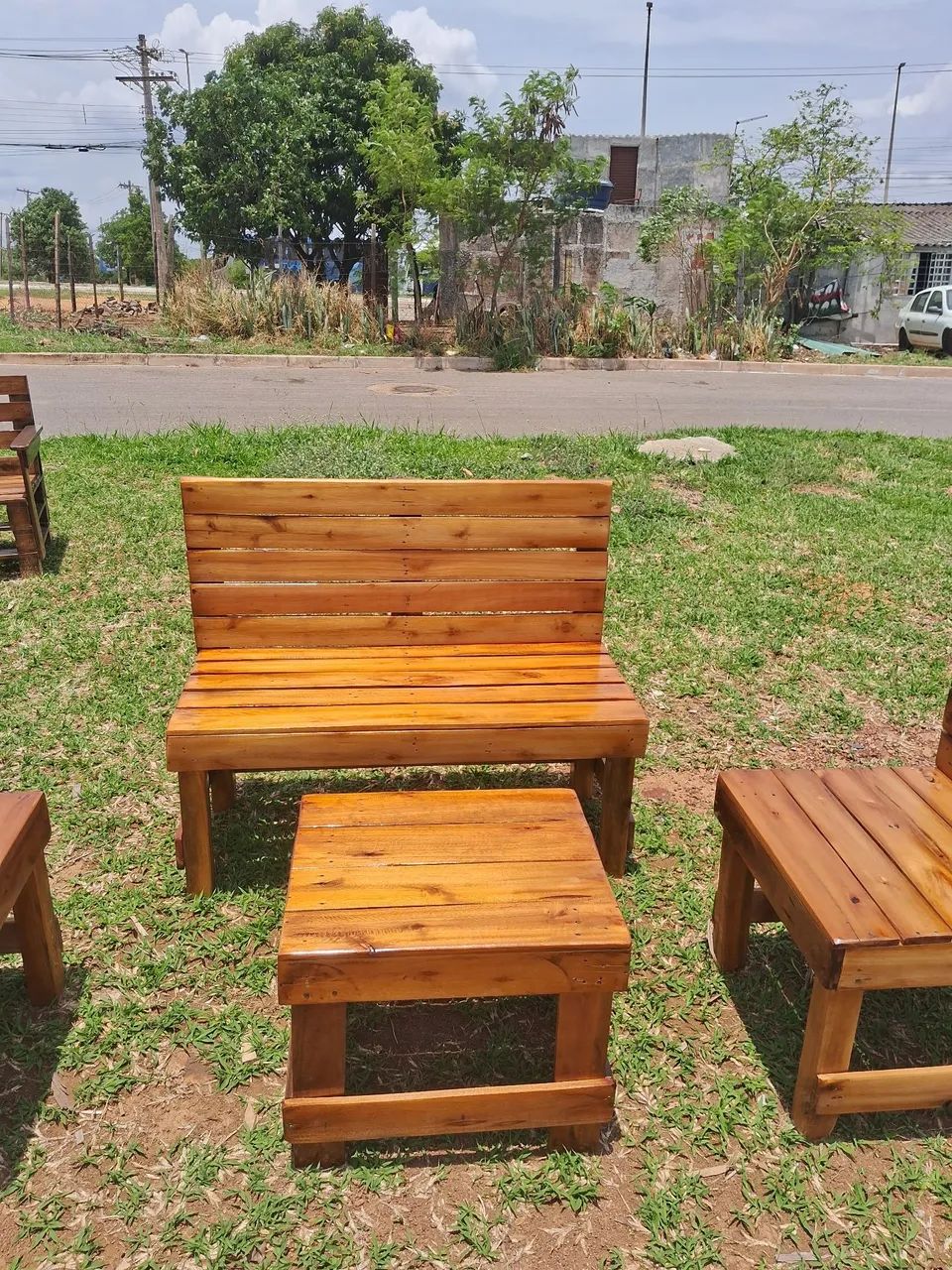Conjunto de Bancos em pallet  - Foto 4