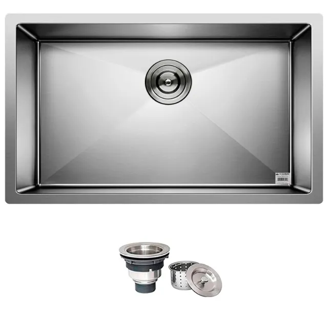 Cuba Quadrada Inox 304 Cozinha Pia Embutir Sobrepor Gourmet 7040 Premium com Válvula