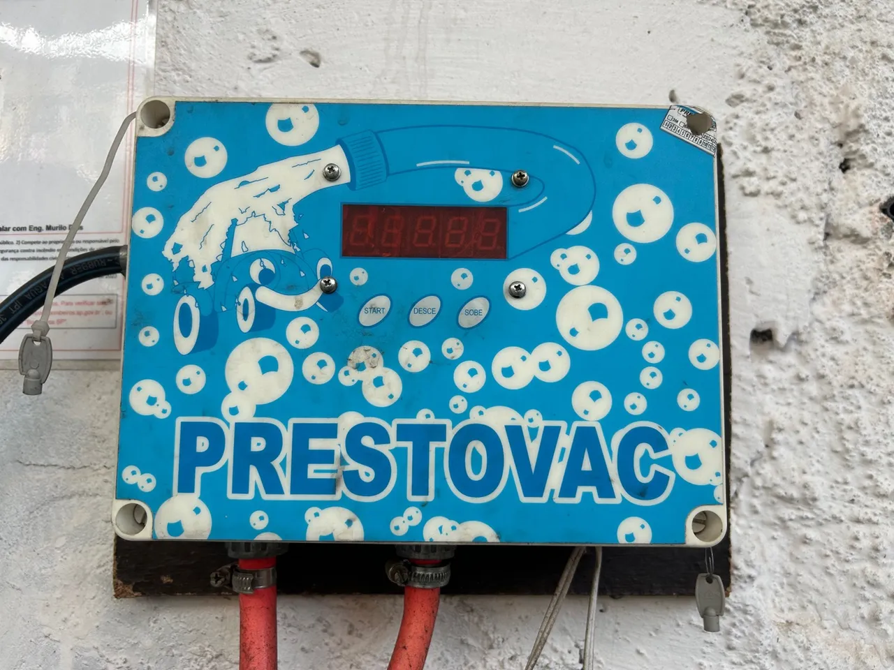 Painel de controle PRESTOVAC