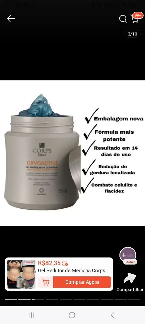 Kit redução de medidas com 3 itens essenciais Linha Corps Hinode - Foto 3