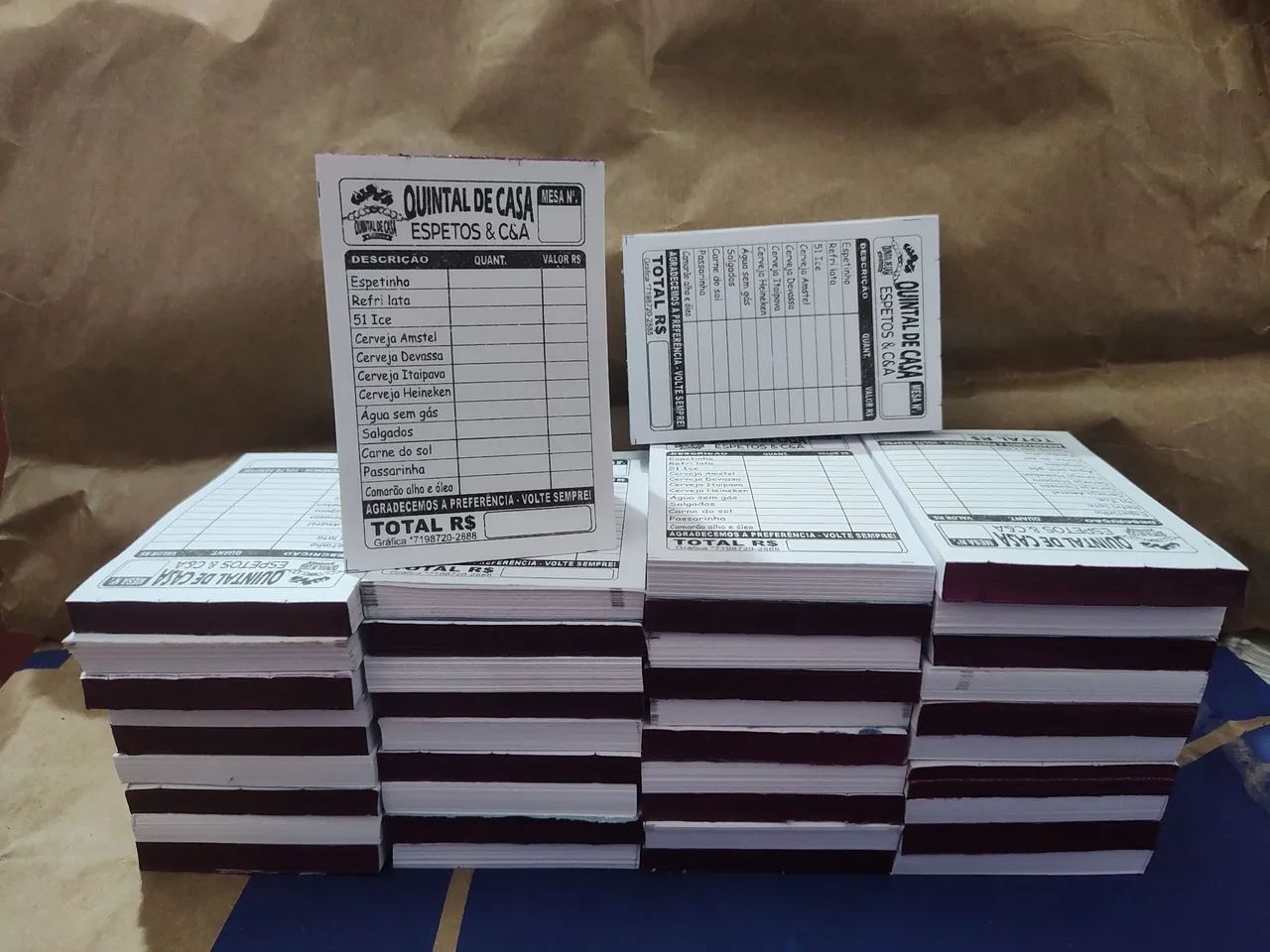 Comandas de mesa - Blocos de Pedido para churrascaria, padaria, LANCHONETE E MUITO MAIS  - Foto 3