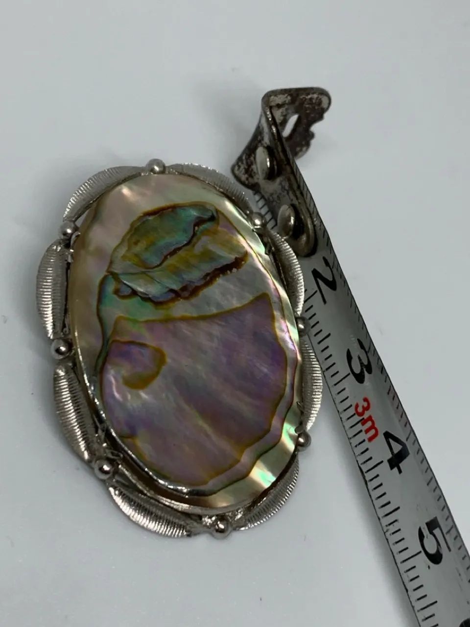 Vintage broche de concha de abalone - Foto 3