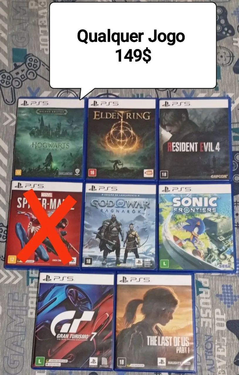 Jogos de PS5 - Qualquer jogo por R$149$