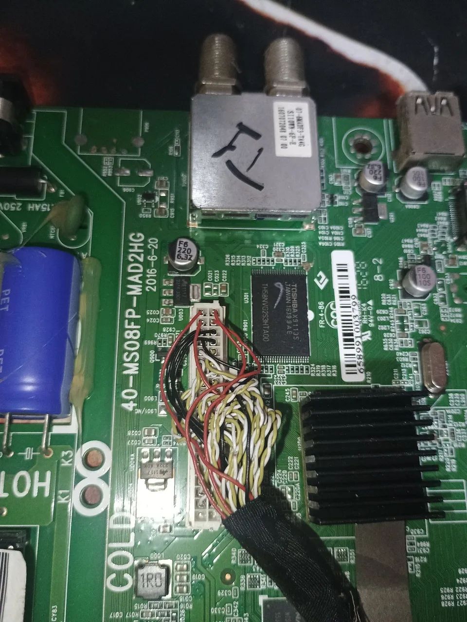 Placa principal tv DLED L40S4700FS completa igual a foto - Foto 4