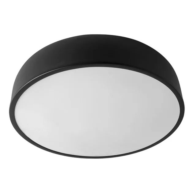 Luminária plafon de sobrepor redondo preto Ø29X9,5cm -  Alumínio e acrílico - Victoria - Foto 2