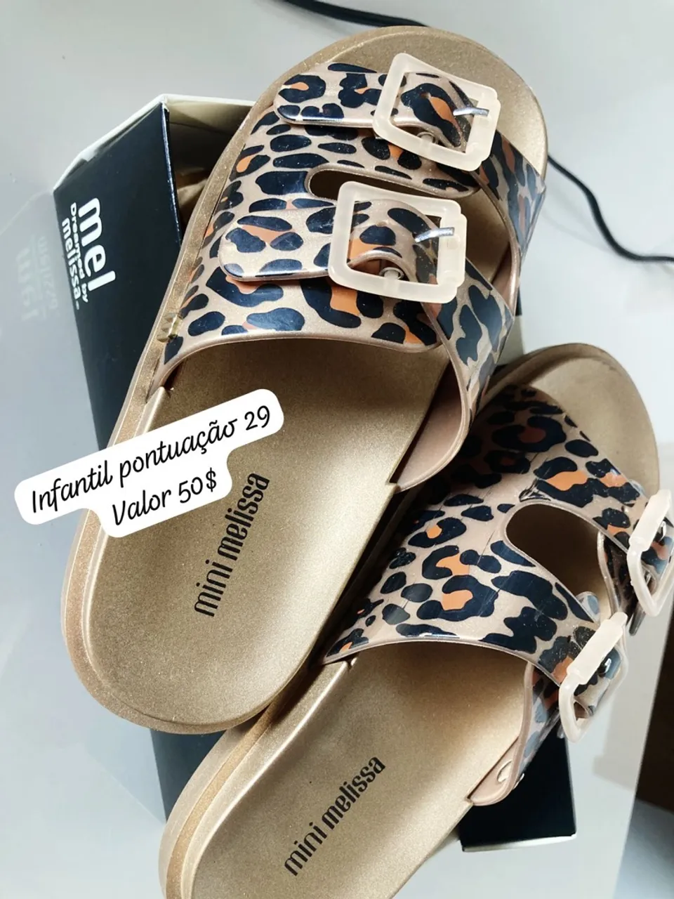 Sandália Infantil Mini Melissa Leopard