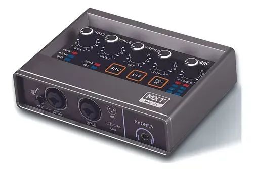 Placa Interface De Gravação De Áudio Mxt Mx-a16 Preto