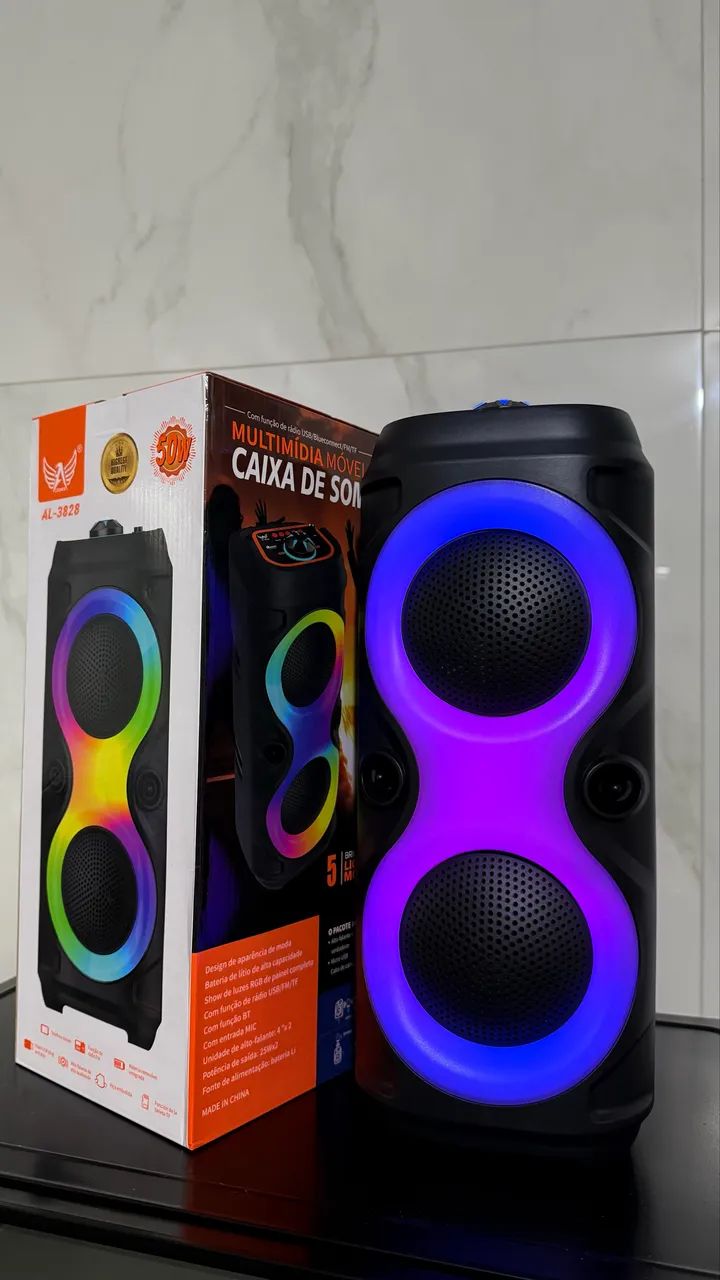 Caixa de Som Bluetooth RGB -Nova  - Foto 2