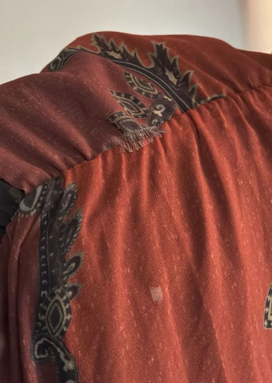 Vestido longo marrom em voal p - Foto 2