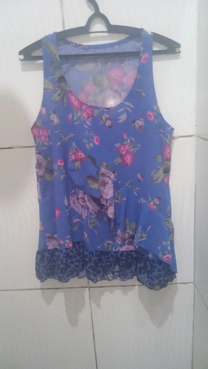 Camisa Regata Estampas Floral Feminina G  - Foto 5