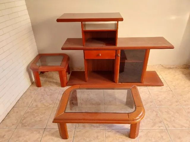 Doação de Conjunto de mesa de jantar e mesa de centro e canto e Rack - Foto 2