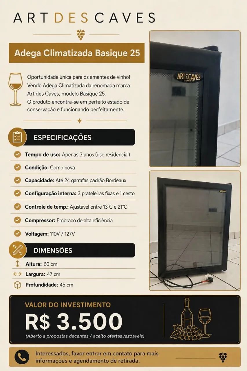 Vendo Adega. 