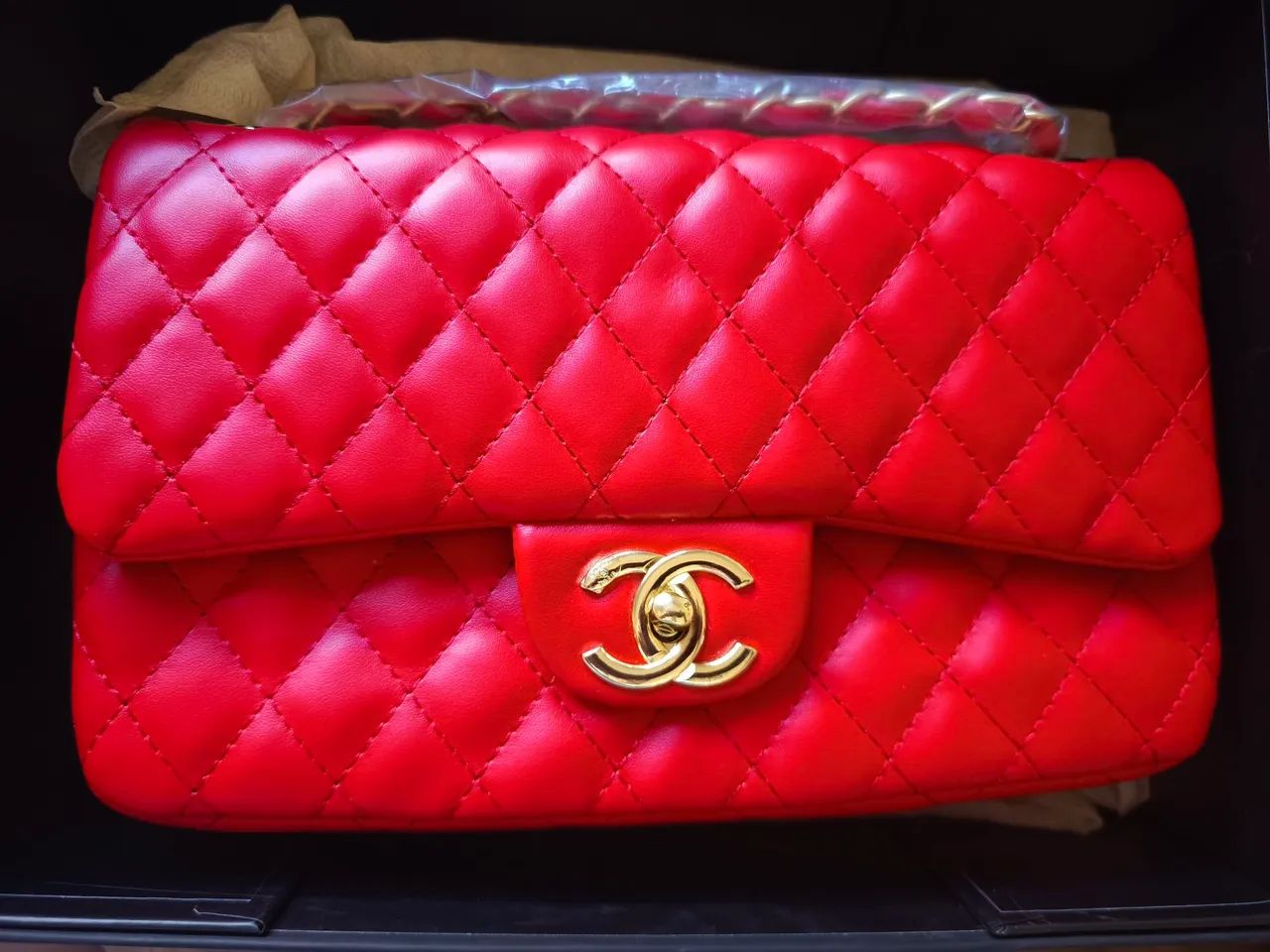 Bolsa Chanel Classic Vermelha  - Foto 3