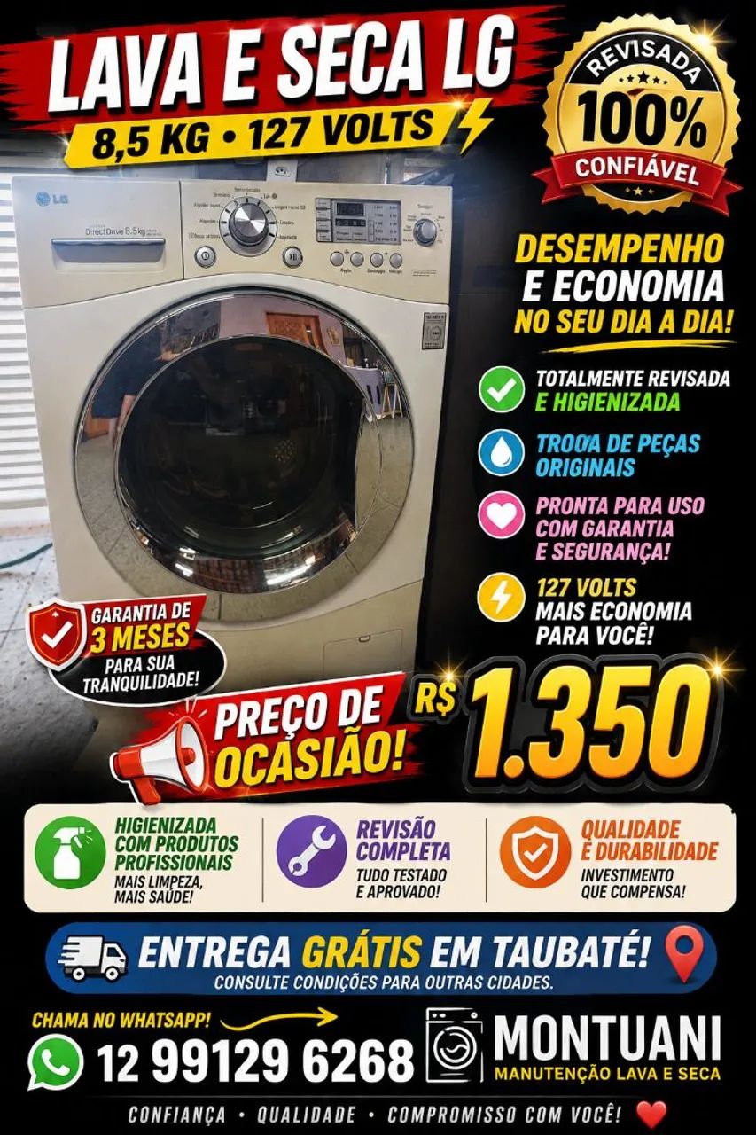 Lava e Seca LG 8,5 kg