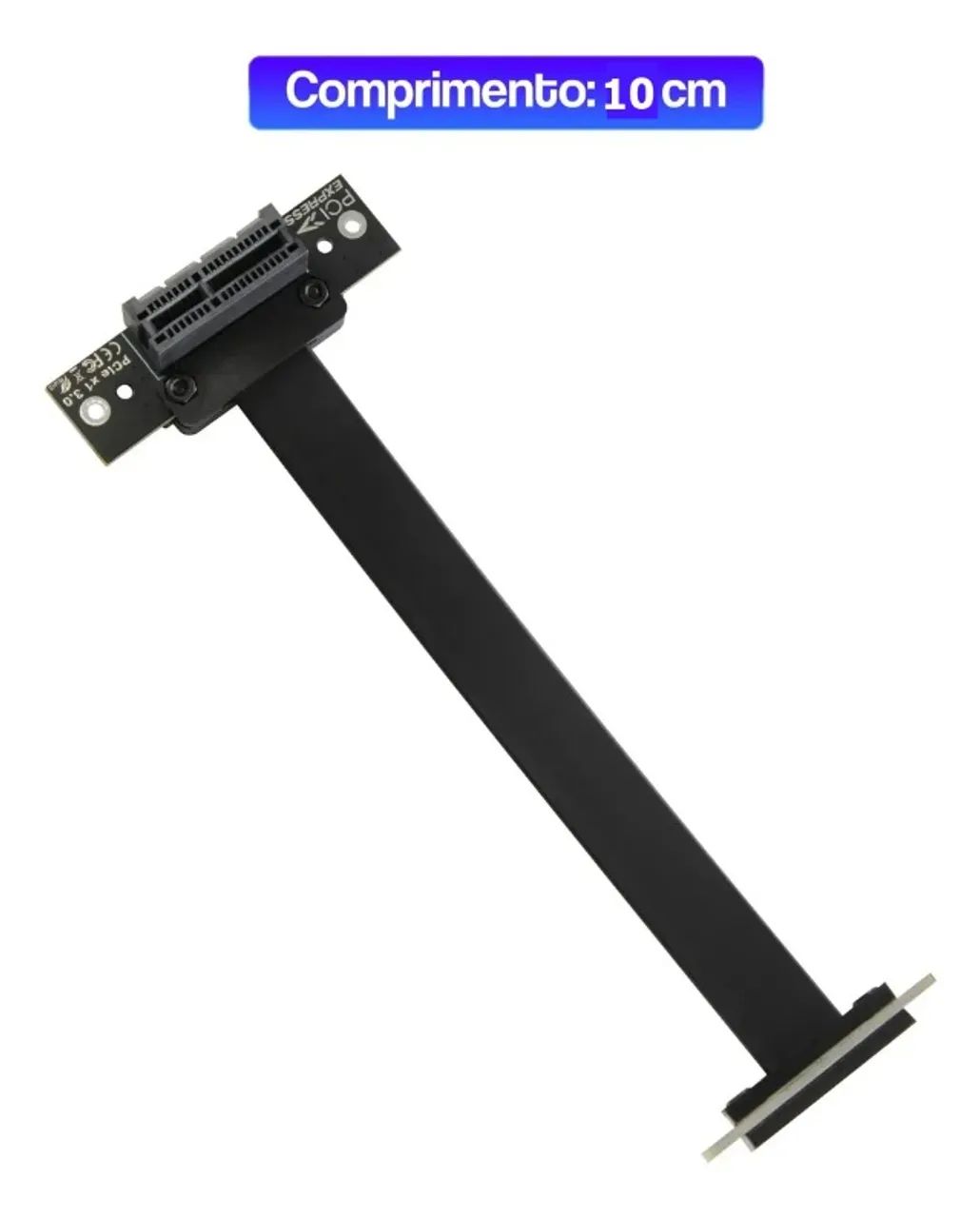 Cabo Riser Extensor Flexível Pci-e 3.0 1X 10cm (Novo) - Acc Cartão/Pix