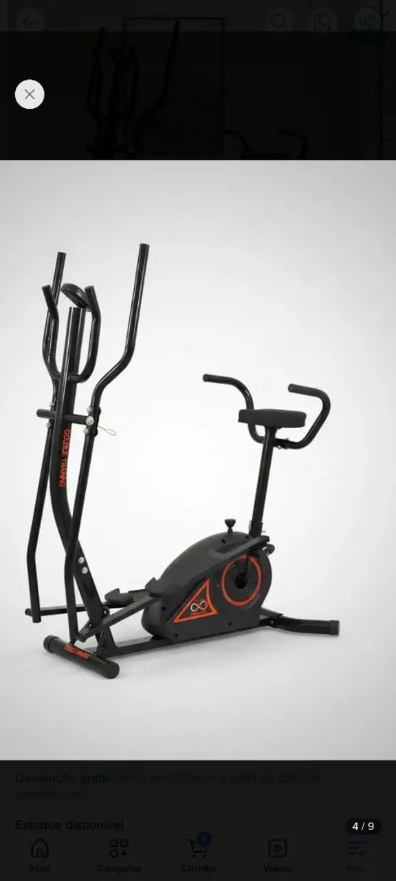 Elíptico+ Bicicleta 2 em 1.