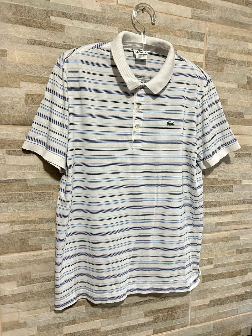 Camisa polo listrada Lacoste 4 - Foto 3