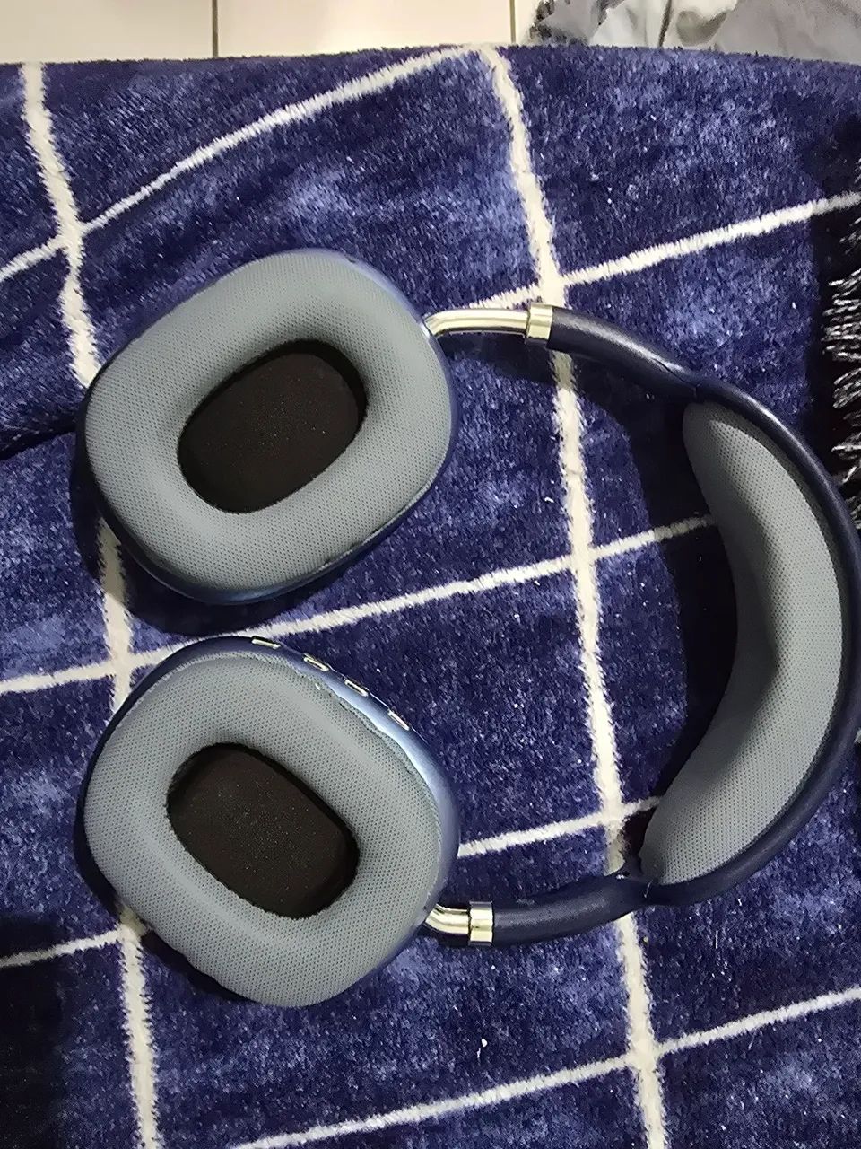 Headset Bluetooth Azul sem fio - Foto 2