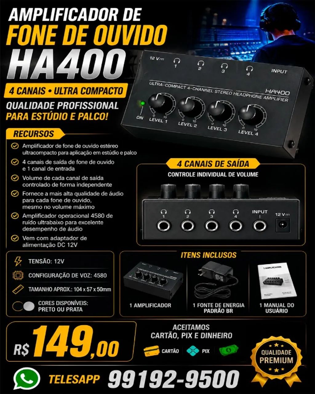 Amplificador de Fone de Ouvido