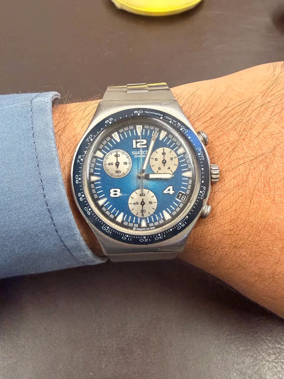 Swatch Irony Chronograph 2003 - Swiss Made - Aço - Cronógrafo - Foto 2