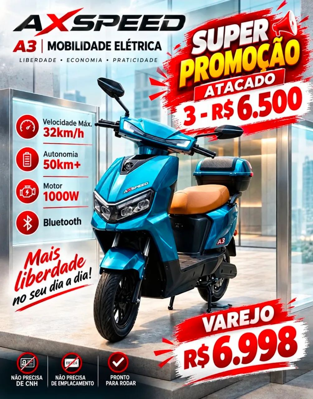 Scooter Eletrica AXSPEED A3 / B2 / B1 / Lite