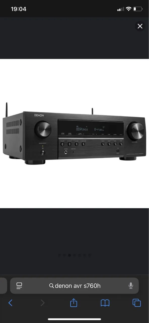 Receiver Denon AVR S760H