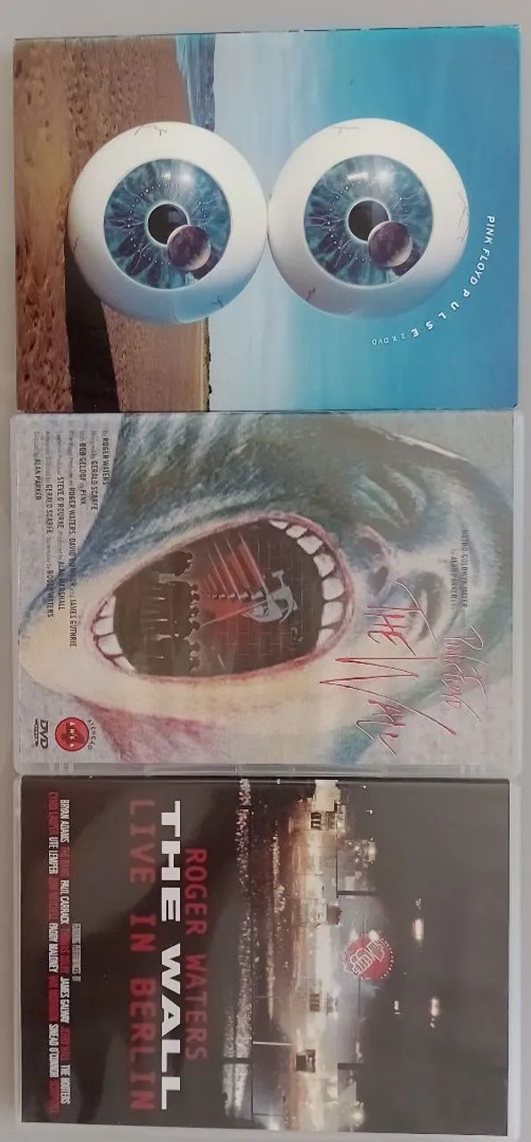 DVDs - PINK FLOYD - THE WALL(FILME E SHOWS)+PULSE(SHOW DUPLO