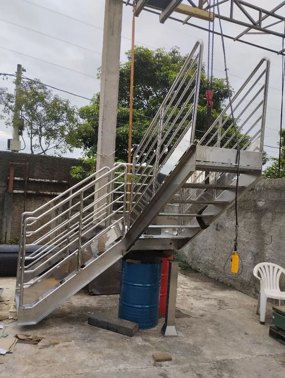 Escada de Inox para Mezanino 