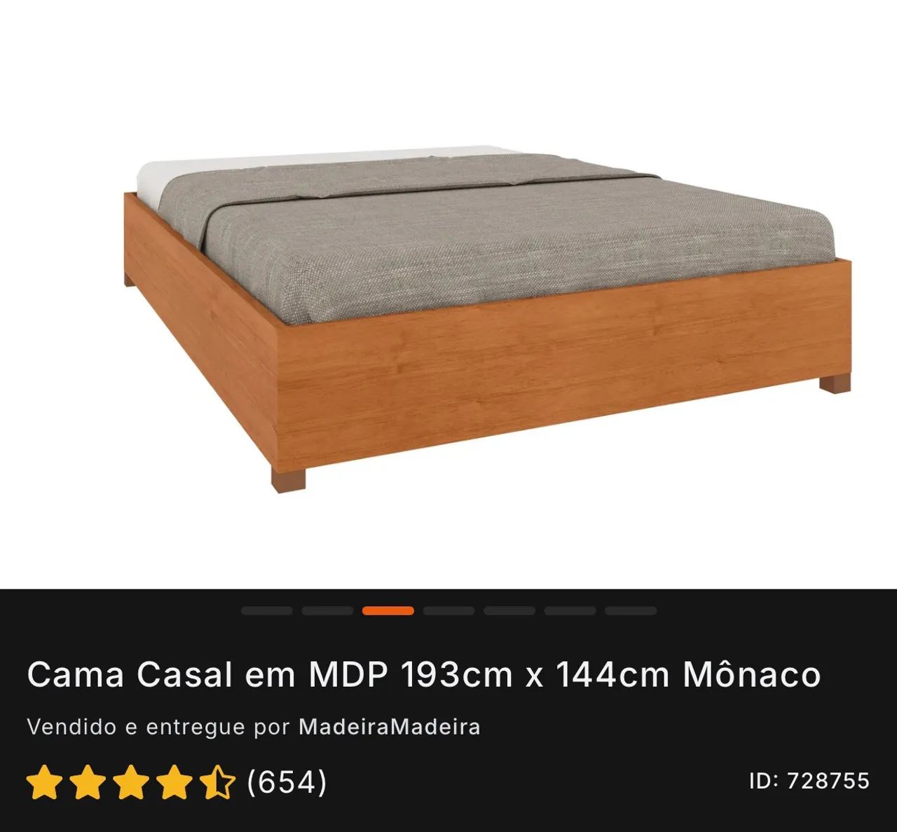 Cama casal madeira