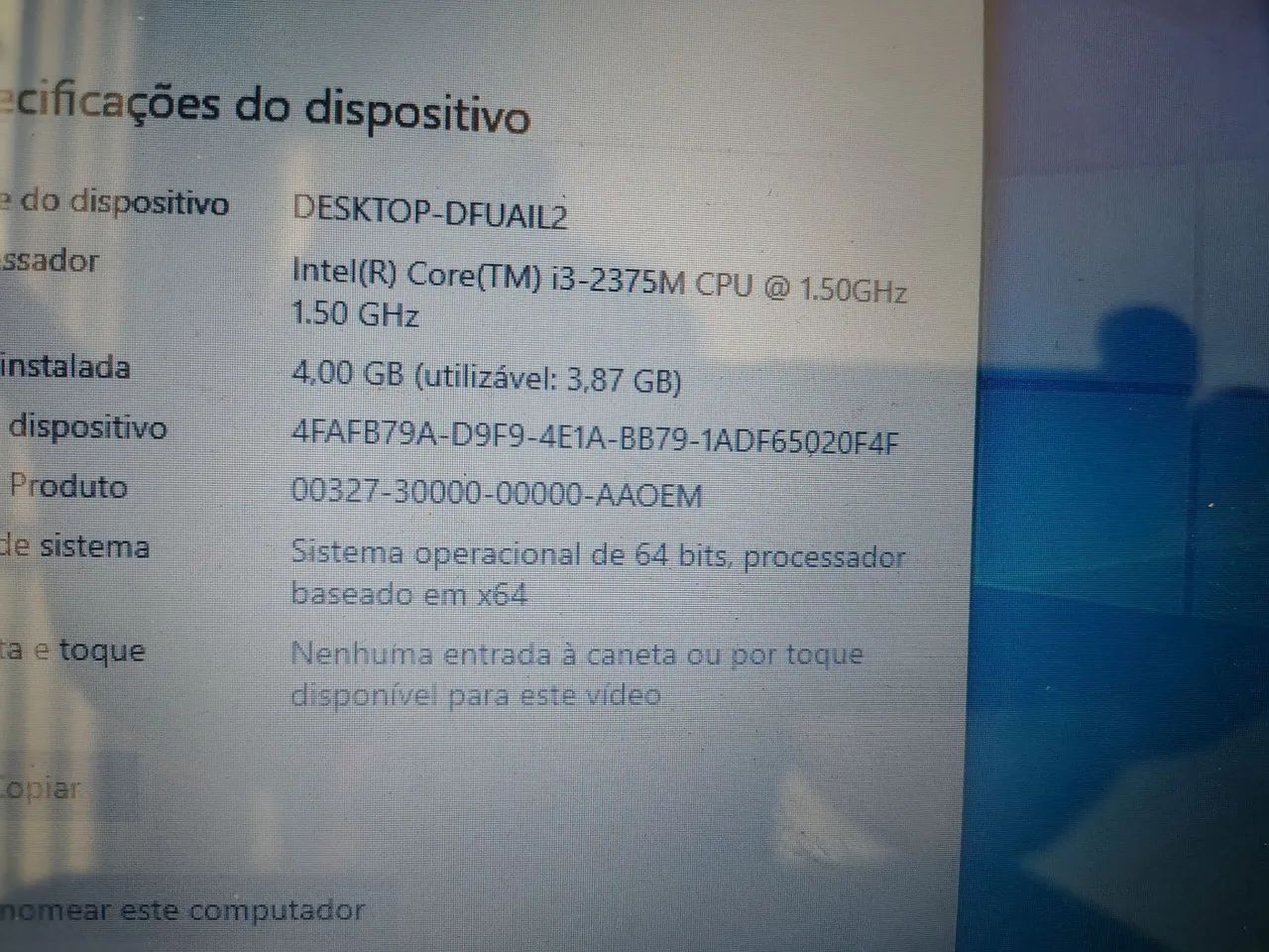 Notebook Dell i3 