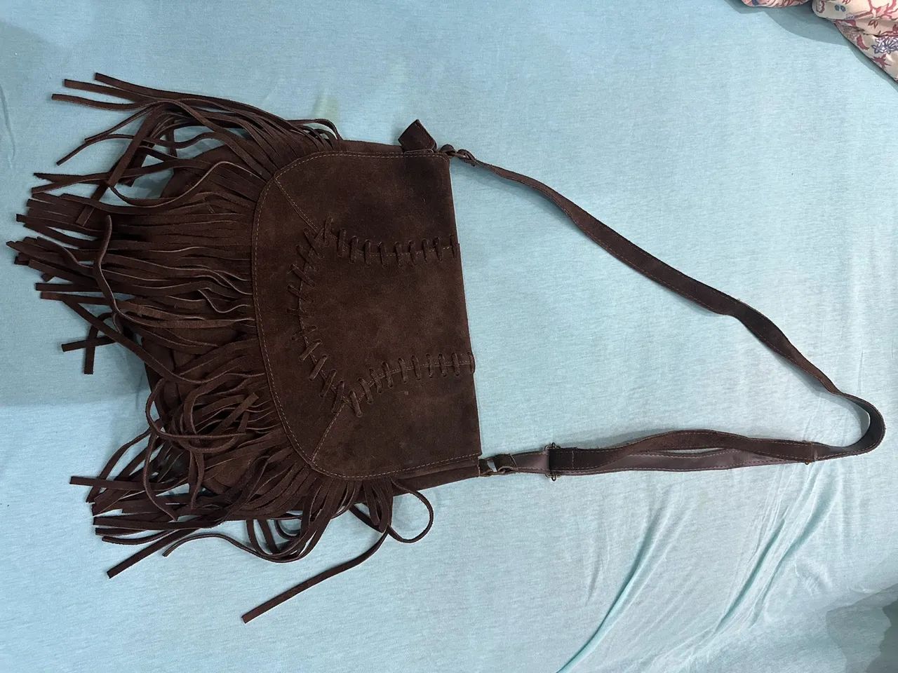 Bolsa de camurça ( couro invertido) legítimo 