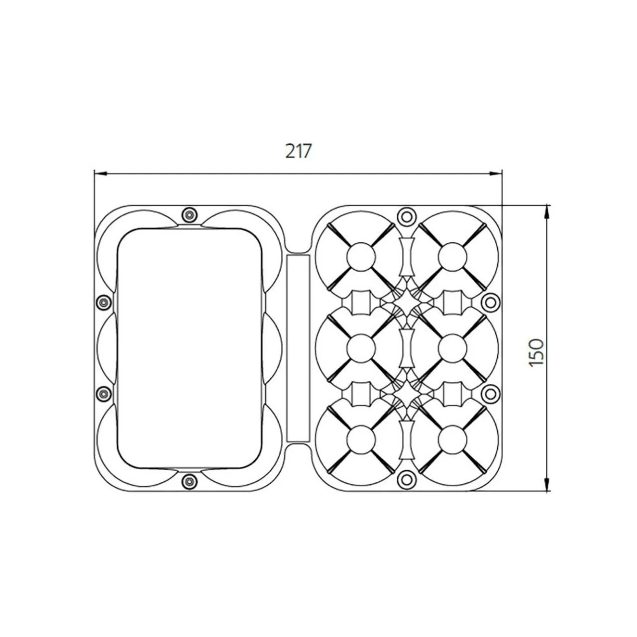 Kit 50 Embalagens transparente para 6 Ovos - Foto 4