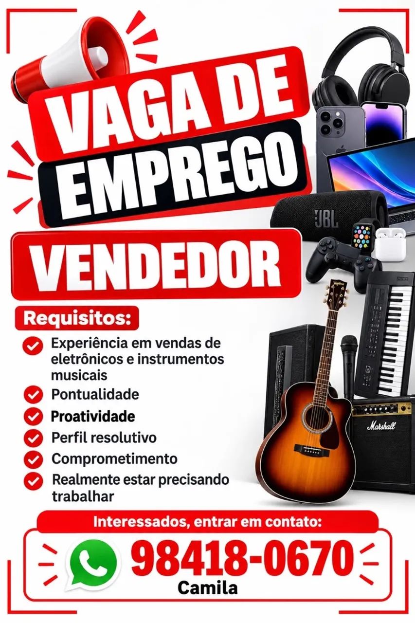 Vaga de emprego 