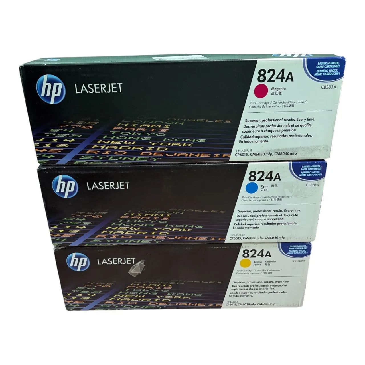 Kit com 3 Toner HP LASERJET 824A CP6015, CM6030 mfp, CM6040 mfp