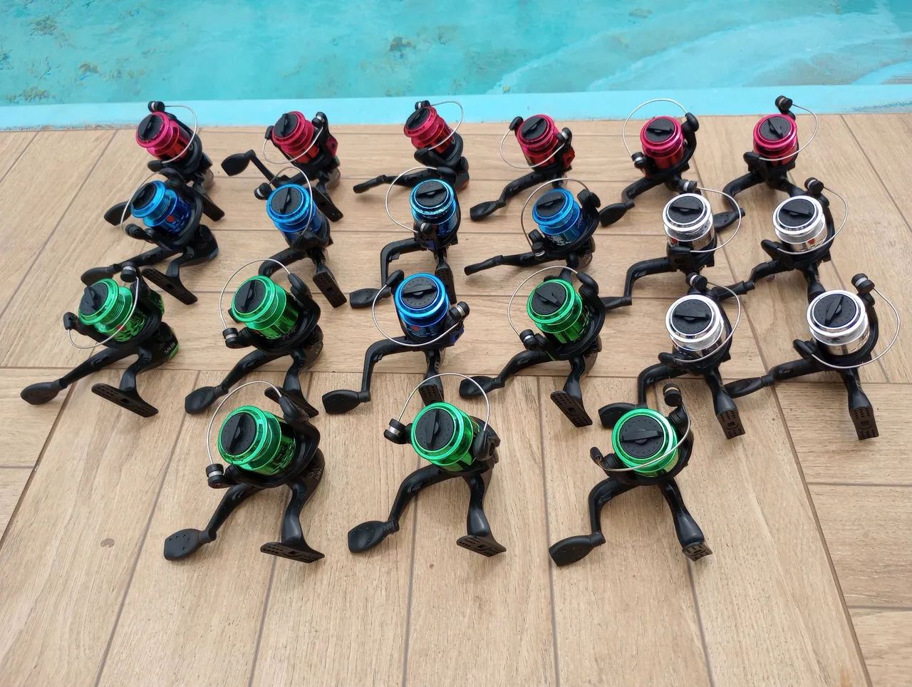 molinete totó 200 1 rolamento para vara de pesca, pescaria. - Foto 2