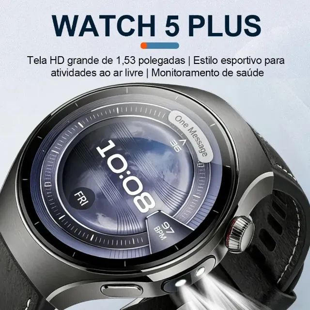 Smartwatch Watch 5 Plus com 3 pulseiras Jiditech - Foto 3