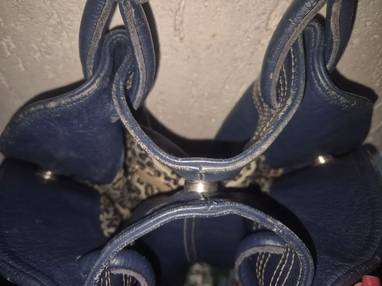 BOLSA de couro azul  - Foto 4